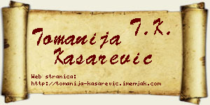 Tomanija Kašarević vizit kartica